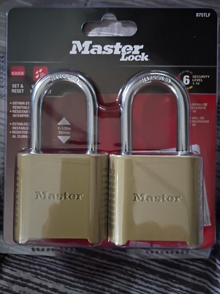 2 Masterlocks New 25.00