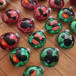 Mickey Mouse Christmas decorations. 