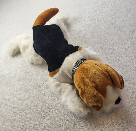 Toy Factory Plush Dog Toy with Black and Brown Coat Stuffie Plushie All Ages NWT