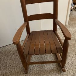 Vintage Child’s Wooden Rocking Chair 