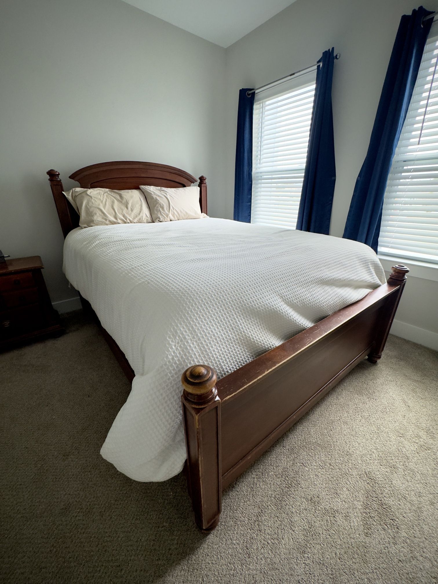 Full Bedroom Set With Mattress/Foam Topper