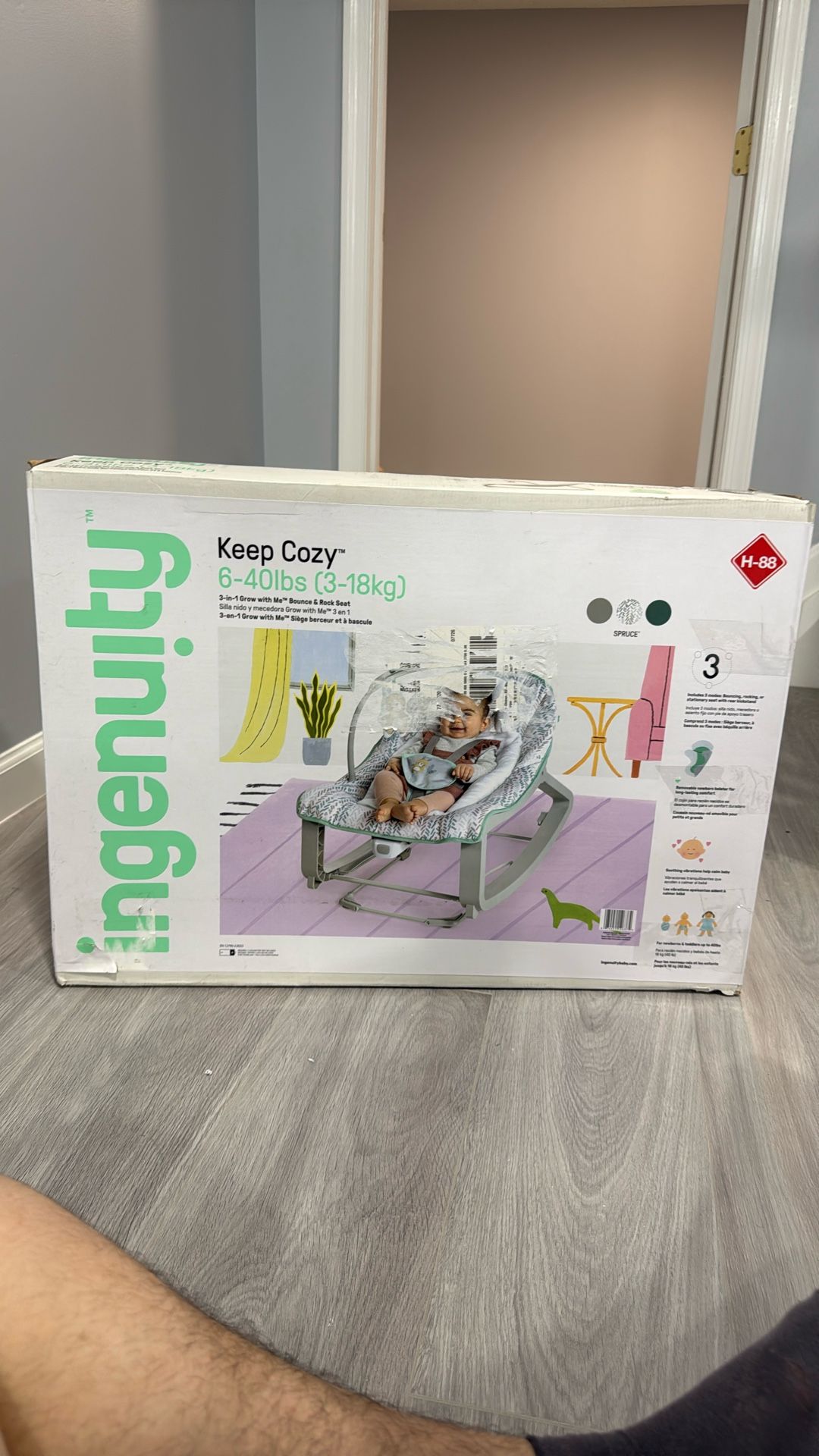 Ingenuity Keep Cozy 3-in-1 Grow with Me Baby Bouncer