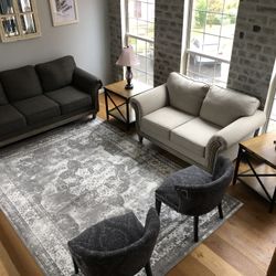 Living Room Set/ sofa/love seat/2 chairs/two nightstands/2 lumps