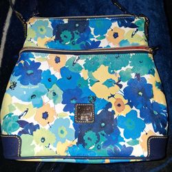 Dooney & Bourke Floral Crossbody Bag - Blue