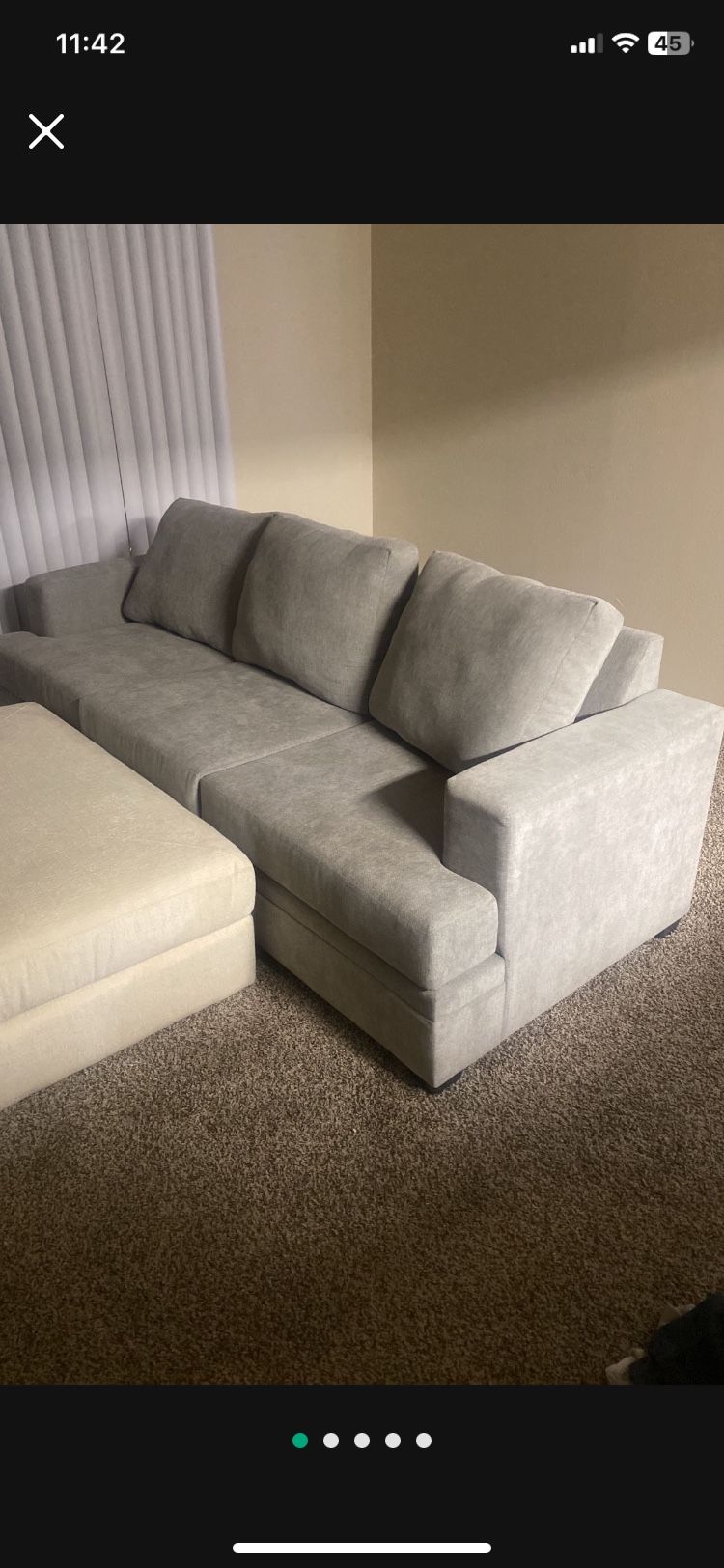 Bonaterra Dove Sofa With Prestige Cocktail Ottoman