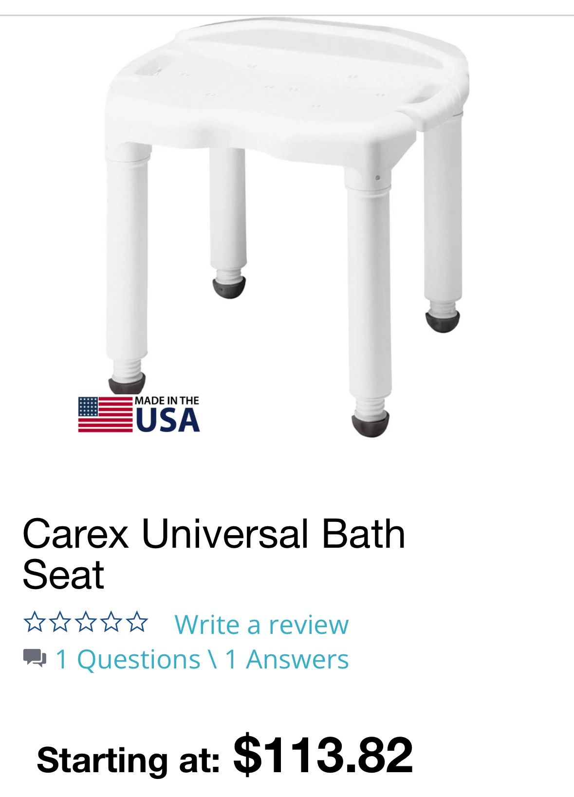 Bath And Shower Seat