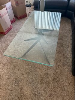 VERY high end glass coffee table