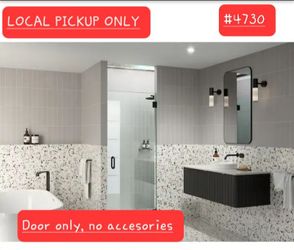 ➿️ 25.75in.W x 77.75in.H Pivot/Hinged Frameless Shower Door #4730