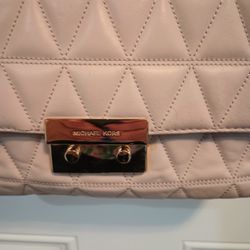 Michael Kors Soft Pink Quilted Sloan Chain Shoulder Bag