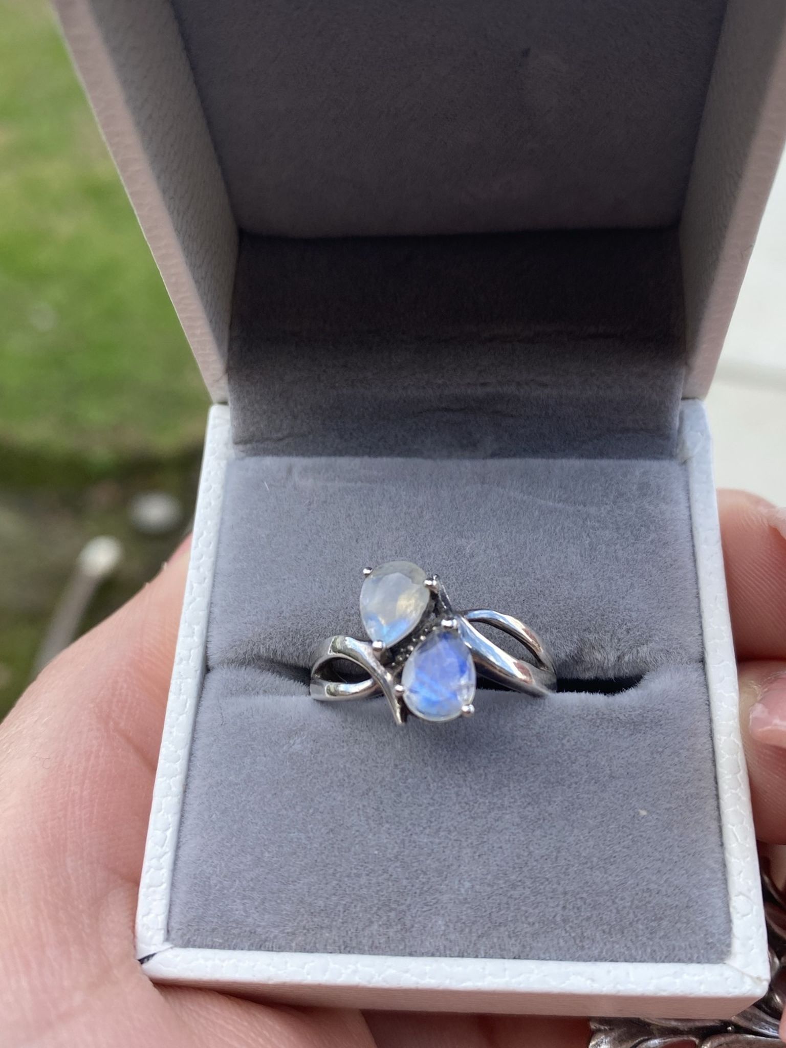 Moonstone & Silver Ring Size 7