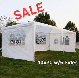 10x20 Canopy with 6 Sidewalls and Windows, Outdoor Instant Canopy Tent for Parties