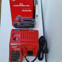 MILWAKEE M18 BATTERY 1.5 PLUS BATTERY CHARGER NEW 