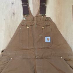 Vintage 90s USA Carhartt Double Knee Overalls Faded Workwear Distressed 42x30