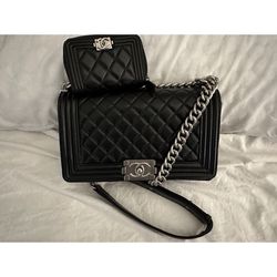 Designer Calf Skin Quilted Bag And Matching Wallet