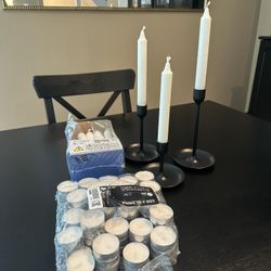 Candle Sticks, Holders and Tea Lights