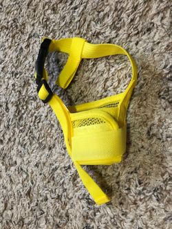 Brand New Soft Mesh Adjustable Dog Muzzle - Size Small (Bright Yellow)