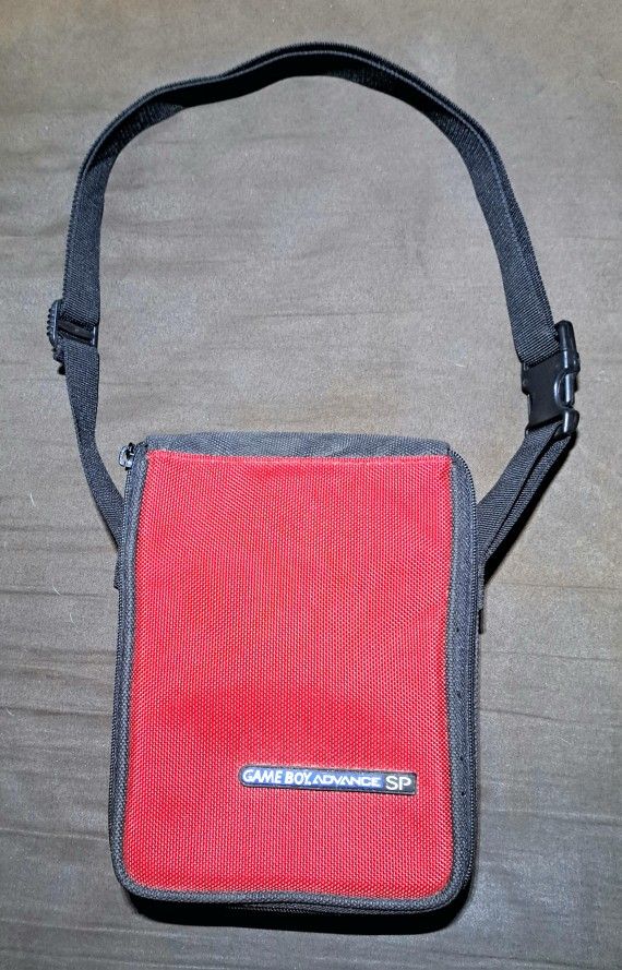 Vintage Red Nintendo Gameboy Advance Sp Bag Tote Sachel Case Strap