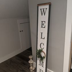 👉Unique Welcome Sign~ Hand Crafted 100%~Red Cedar Wood 