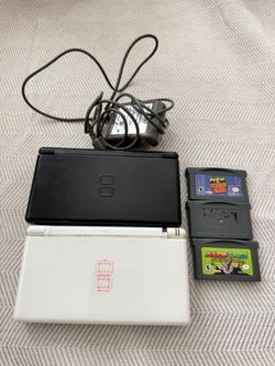 Nintendo DS Lite Bundle (2 Consoles, Parts Only/Not Working) + 3 Authentic GBA Games