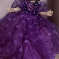 Madame Alexander “Belle of the Ball” Collector Doll – Purple Gown