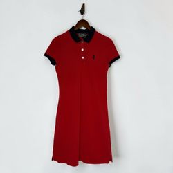 Vintage Ralph Lauren Red Polo Dress