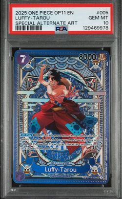 2025 One Piece OP11 English Luffy-Tarou SP ST18-005 Foil Alt Art PSA 10