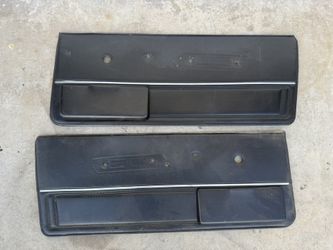 77-82 BMW 633CSI 635CSI Black Left and Right Front Passenger Door Card Trim Panels