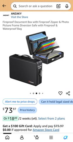 Fireproof document box