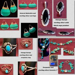 Earrings rings bracelet and pendant individually priced