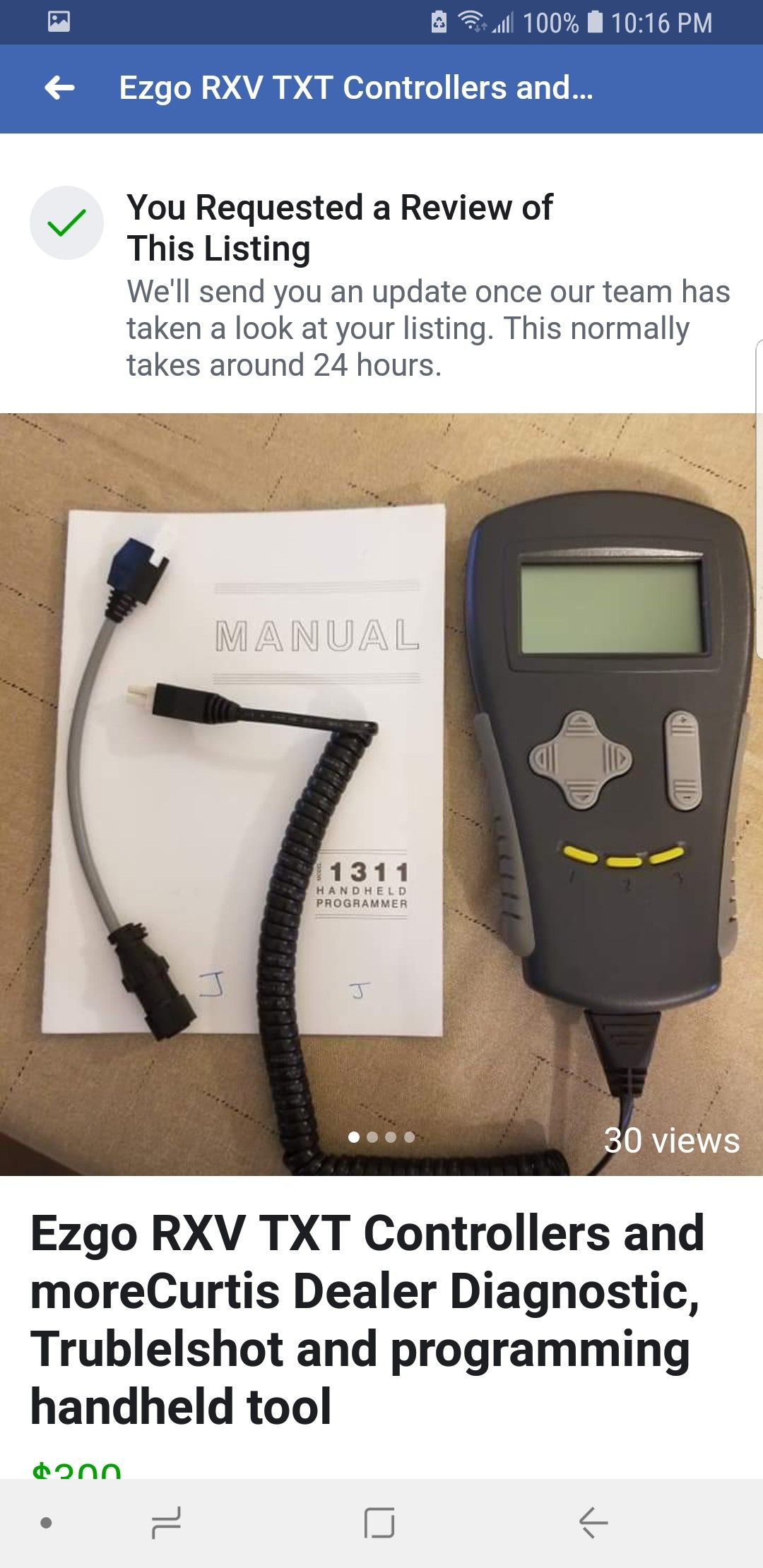 Ezgo RXV TXT Golf Cart Controllers and more Curtis Dealer Diagnostic, Trublelshot and programming handheld tool