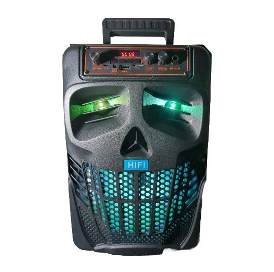 E I F E R Cool Skull Bluetooth Speaker Portable Wireless w/ Microphone