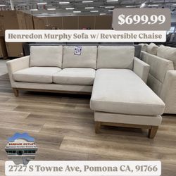 Henredon Murphy Sofa W/ Reversible Chaise 