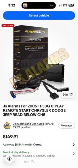 Remote start for 2005 chrysler+ plug and play