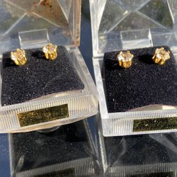 Earrings, 14 Karat Gold, Plated