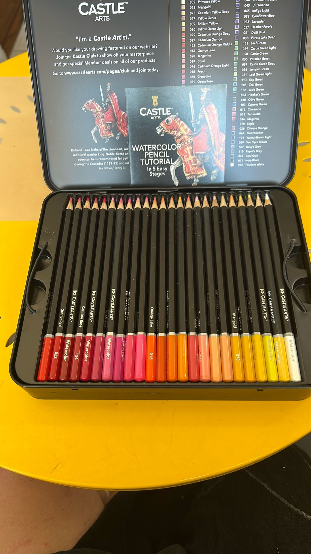 Never Used 72 Colors Castle Arts Watercolor Pencils