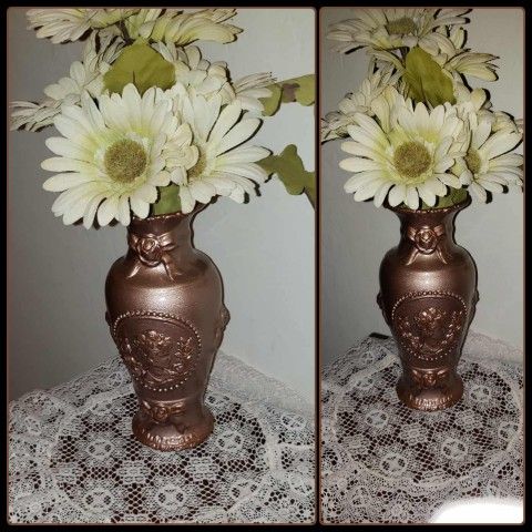 VINTAGE ORNATE COLONIAL VICTORIAN FLORAL FLOWER VASE ACCENT TABLE DECOR DISPLAY CENTERPIECE KNICKKNACK