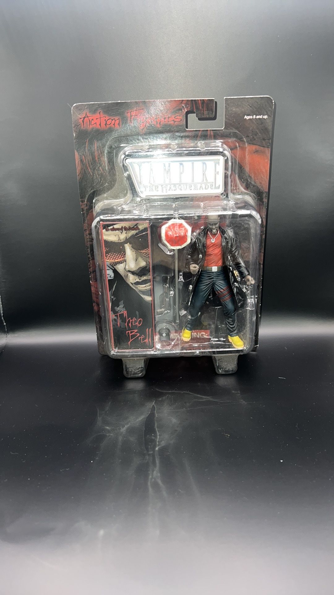 VAMPIRE THE MASQUERADE THEO BELL ACTION FIGURE 2001 NIB. Cardboard is bent