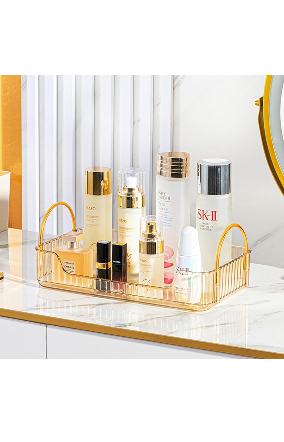 Bathroom Counter Organizer Countertop Shelf, Perfume Organizer for Dresser, Vanity Organizer Trays, Skincare Organizers, Makeup Cosmetic Storage,Makeu