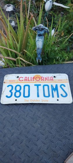 Vanity 80's License Plate (1)