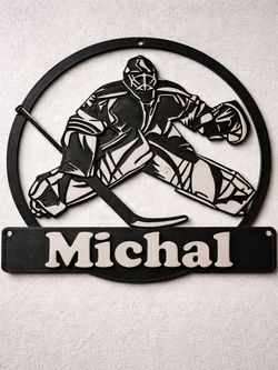 Personalized Hockey Wall Sign