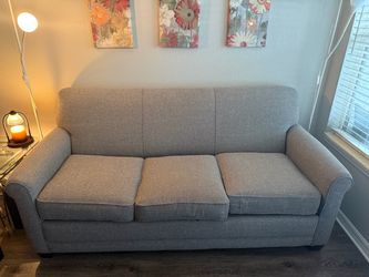 Gray Fabric 3-Seat Sofa