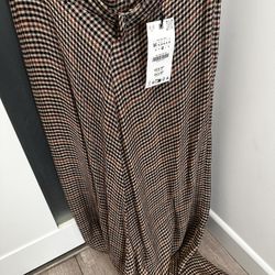 Zara Plaid Skirt With Belt