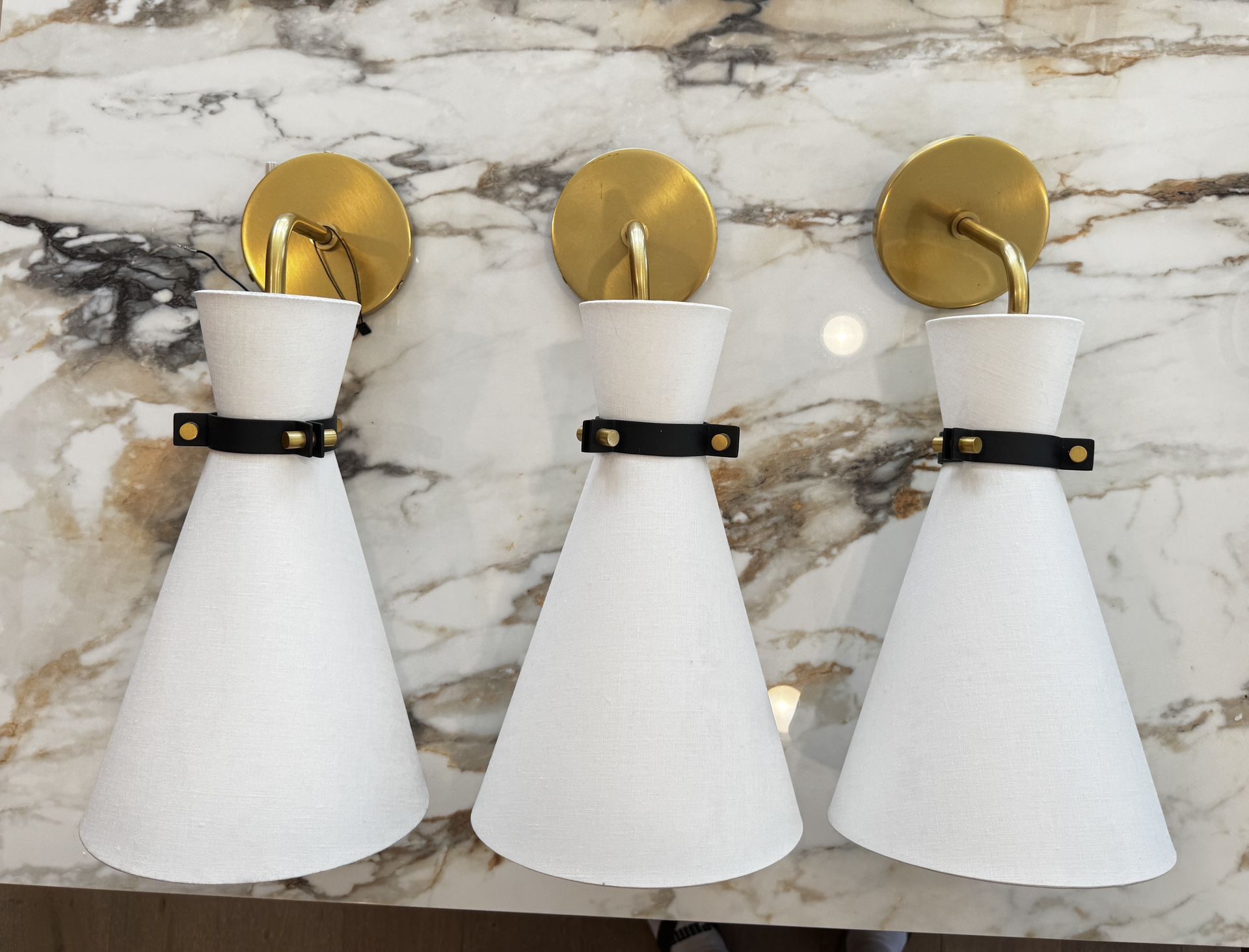 Three Light sconces For Sale