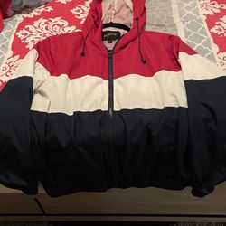 Ambiance Outerwear Hooded Women’s Windbreaker Medium Jacket