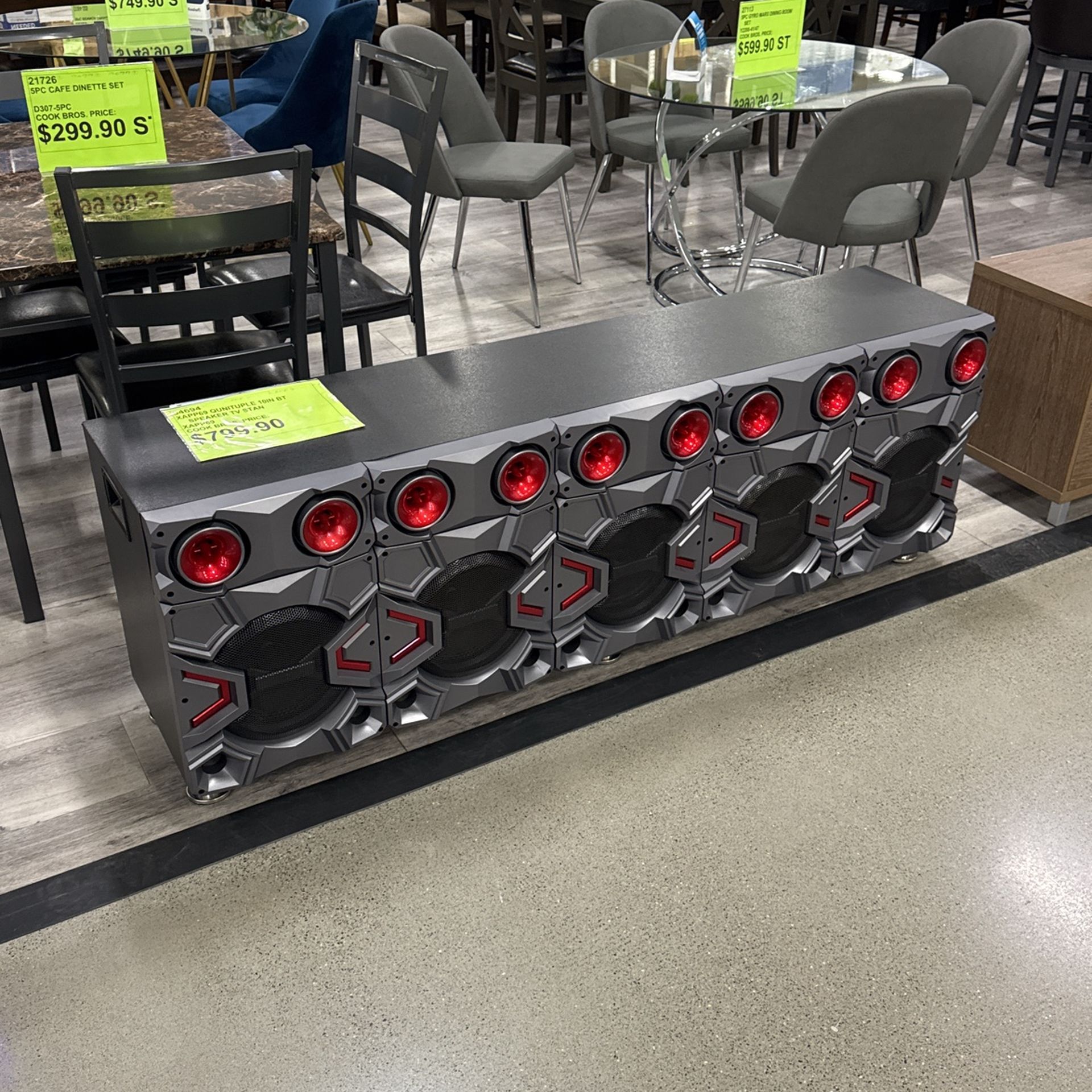 XAPP69 Qunituple 10” Bluetooth Speaker TV Stand
