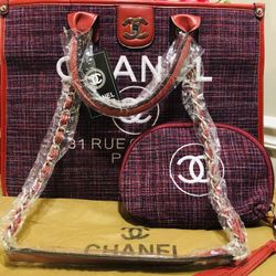 Red Passion Channel Set Tote 