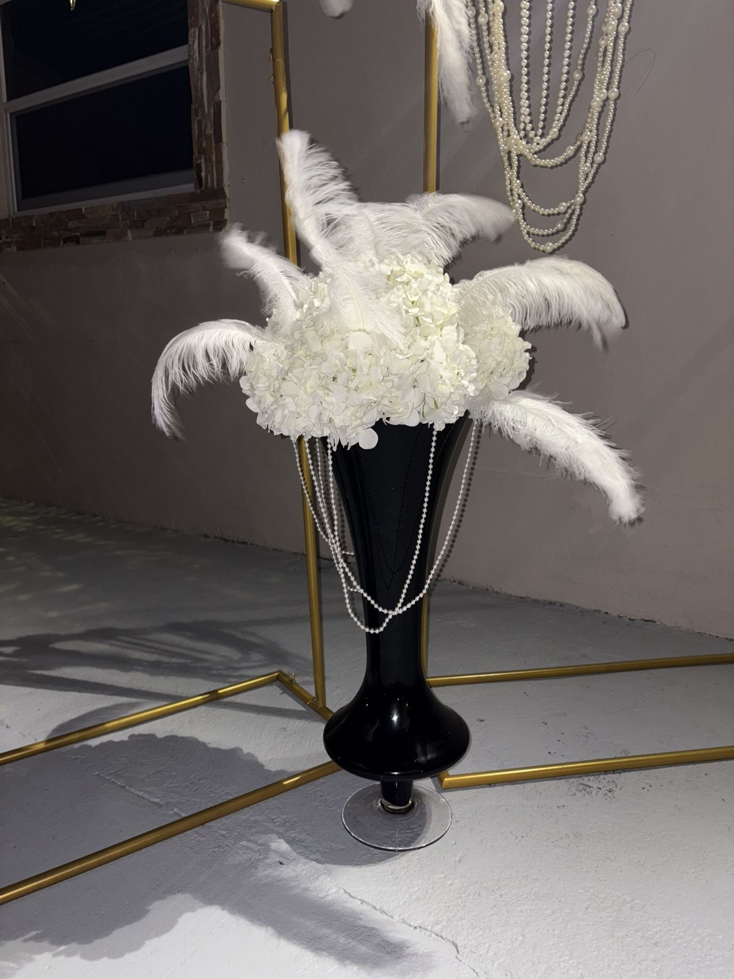 White Artificial Flower Centerpiece