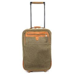 Vintage HARTMANN Tweed & Leather Carry-On Suitcase