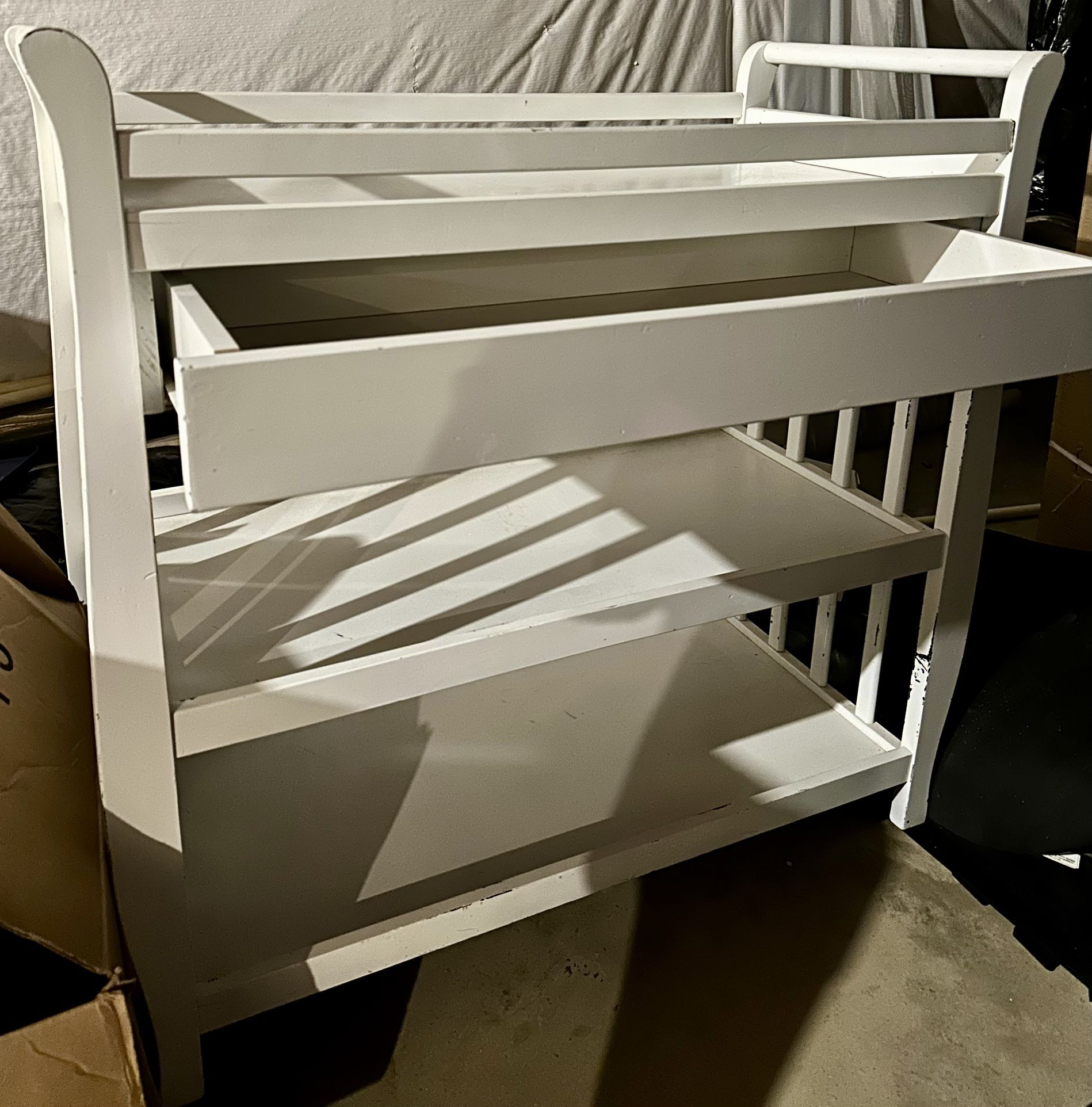 Baby Changing Table W/ Drawer & Storage Shelves