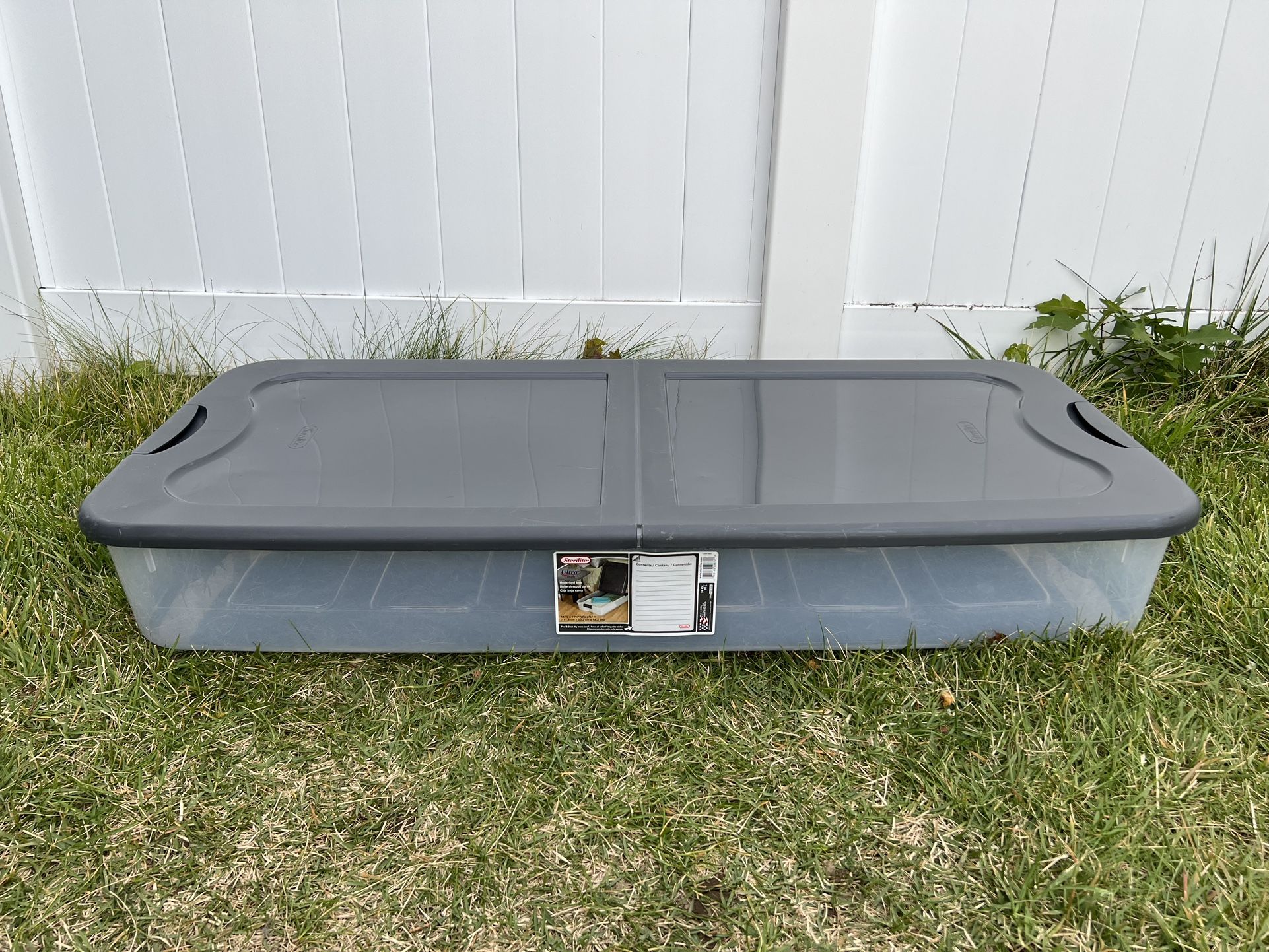 74 Qt Sterilite Plastic Under Bed Storage Box